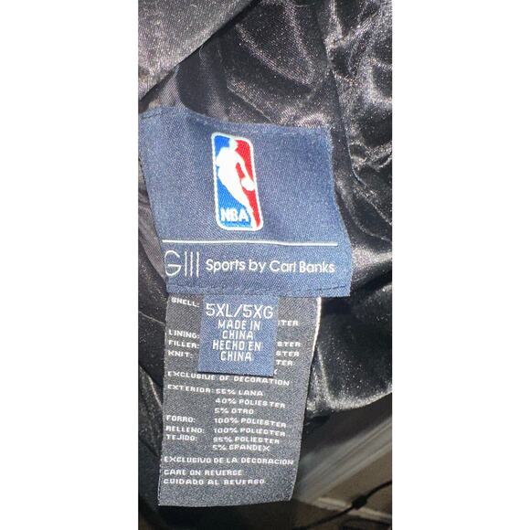 Vintage Y2k NBA G-III Bulls Reversible Jacket 5XL Patches Snap Button Carl Banks - Picture 5 of 10